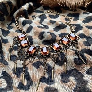 Brown gemstone necklace